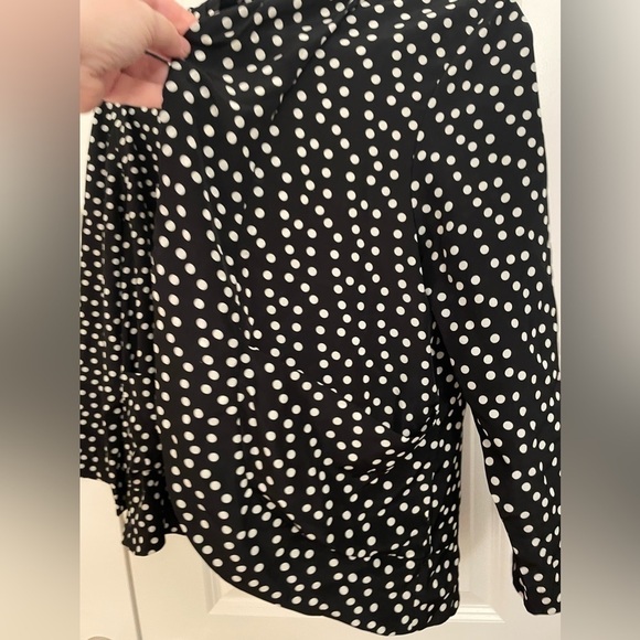 WOMENS Polka Dot Lightweight open front blazer jacket - Picture 4 of 5